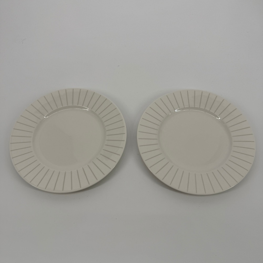 Mikasa Cheers Diamond White Fine China Plates HK278 Set‎ of 2 Oven to Table